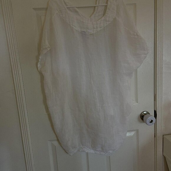 Women’s‎ Michael stars white linen top dress size medium m - Picture 7 of 13